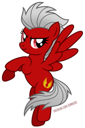 Size: 733x1100 | Tagged: safe, artist:jennieoo, oc, oc only, oc:azure dawnstar, pegasus, pony, flying, gray mane, looking at you, red eyes, show accurate, simple background, smiling, smiling at you, solo, spread wings, transparent background, vector, wings