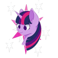 Size: 4000x4000 | Tagged: safe, artist:morrigun, twilight sparkle, pony, g4, cutie mark background, eyes open, female, horn, mare, simple background, solo, transparent background