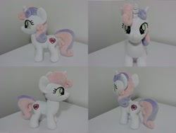Size: 1597x1199 | Tagged: safe, artist:little-broy-peep, sweetie belle, pony, unicorn, g4, female, filly, irl, photo, plushie, solo