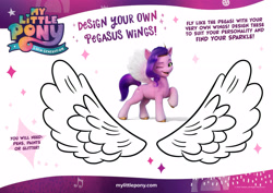 Size: 3507x2480 | Tagged: safe, pipp petals, pegasus, pony, g5, my little pony: a new generation, official, amazon.com, black and white, coloring page, female, floating wings, flying, grayscale, high res, mare, monochrome, my little pony: a new generation logo, outline, pegasus wings, simple background, solo, text, white background, wings