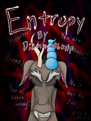 Size: 768x1024 | Tagged: safe, artist:diamond06mlp, discord, draconequus, comic:entropy, g4, bust, comic, controlled, cover, cover art, crying, entropy, eyes closed, gritted teeth, male, solo, teary eyes