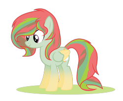 Size: 1903x1557 | Tagged: safe, artist:aonairfaol, oc, oc only, pegasus, pony, base used, female, magical lesbian spawn, mare, offspring, parent:rainbow dash, parent:sunset shimmer, parents:sunsetdash, pegasus oc, simple background, transparent background, two toned wings, wings