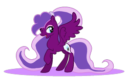 Size: 940x594 | Tagged: safe, artist:aonairfaol, oc, oc only, pegasus, pony, base used, eyelashes, female, magical lesbian spawn, mare, offspring, parent:pinkie pie, parent:princess luna, parents:lunapie, pegasus oc, raised hoof, simple background, smiling, solo, transparent background, wings