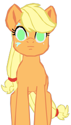 Size: 1280x2252 | Tagged: safe, artist:benpictures1, artist:chedx, edit, applejack, earth pony, pony, comic:kingdom fall, comic:the storm kingdom, g4, my little pony: the movie, bad end, brainwashing, crystal of light, female, hatless, inkscape, missing accessory, simple background, solo, transparent background, vector