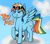 Size: 1597x1420 | Tagged: safe, artist:glefan, rainbow dash, pony, g4, ball, rainbow blitz, rule 63, solo