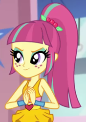 Size: 438x621 | Tagged: safe, screencap, sour sweet, equestria girls, equestria girls specials, g4, my little pony equestria girls: dance magic, cropped, sleeveless, solo