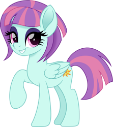 Size: 1280x1444 | Tagged: safe, artist:cloudy glow, sunny flare, pegasus, pony, equestria girls, g4, my little pony equestria girls: friendship games, equestria girls ponified, female, mare, movie accurate, ponified, solo