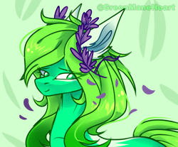 Size: 2000x1658 | Tagged: safe, artist:greenmaneheart, oc, oc only, oc:floria nature, earth pony, pony, female, flower, lavender, mare, solo