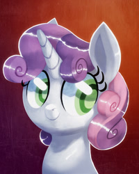 Size: 1280x1600 | Tagged: safe, artist:talonsofwater, sweetie belle, pony, unicorn, g4, bust, solo