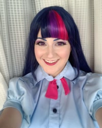 Size: 1080x1350 | Tagged: safe, artist:sarahndipity cosplay, twilight sparkle, human, equestria girls, g4, clothes, cosplay, costume, everfree northwest 2019, irl, irl human, photo, solo