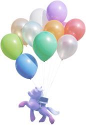 Size: 481x699 | Tagged: safe, ivory cedar, earth pony, pony, g5, my little pony: a new generation, official, balloon, floating, party balloon, simple background, then watch her balloons lift her up to the sky, transparent background