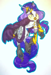 Size: 1920x2846 | Tagged: safe, artist:oneiria-fylakas, nightmare rarity, pony, g4, solo, traditional art