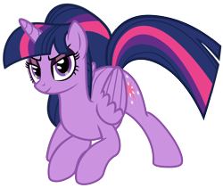 Size: 5412x4574 | Tagged: safe, artist:severity-gray, twilight sparkle, alicorn, pony, g4, alternate hairstyle, eyeliner, eyeshadow, face down ass up, jack-o challenge, looking at you, looking up, makeup, meme, ponytail, raised tail, simple background, solo, tail, transparent background, twilight sparkle (alicorn), vector