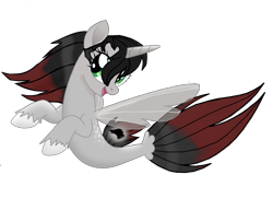 Size: 1160x840 | Tagged: safe, artist:ffstef09, oc, oc only, alicorn, seapony (g4), dorsal fin, fin wings, fish tail, flowing mane, flowing tail, green eyes, movie accurate, open mouth, seaponified, simple background, smiling, solo, species swap, tail, transparent background, unshorn fetlocks, wings