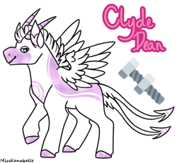 Size: 1950x1800 | Tagged: safe, artist:misskanabelle, oc, oc only, pegasus, pony, colored hooves, horns, male, pegasus oc, raised hoof, simple background, smiling, solo, stallion, transparent background, wings