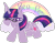 Size: 671x524 | Tagged: safe, artist:olivecow, twilight sparkle, alicorn, pony, g4, best pony, glasses, rainbow, simple background, solo, stylistic suck, transparent background, twilight sparkle (alicorn)