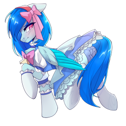 Size: 2000x2000 | Tagged: artist needed, safe, oc, oc only, oc:cloud west, pegasus, pony, clothes, crossdressing, high res, lolita fashion, male, pegasus oc, simple background, solo, stallion, transparent background