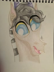 Size: 2448x3264 | Tagged: safe, artist:diamond06mlp, oc, oc only, oc:paradox, draconequus, bust, draconequus oc, high res, male, signature, solo, traditional art