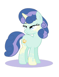 Size: 936x1208 | Tagged: safe, artist:aonairfaol, oc, oc only, pony, unicorn, base used, crack ship offspring, eyelashes, female, freckles, horn, looking back, mare, offspring, parent:bon bon, parent:party favor, simple background, transparent background, unicorn oc