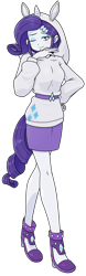 Size: 652x2098 | Tagged: safe, artist:batipin, rarity, equestria girls, g4, clothes, female, hoodie, multiple variants, one eye closed, simple background, solo, transparent background, wink