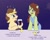 Size: 1100x884 | Tagged: safe, artist:drafthoof, oc, oc:oil drop, oc:white spirit, earth pony, pony, unicorn, alcohol, drinking, duo, unshorn fetlocks, vodka