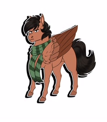 Size: 3016x3442 | Tagged: safe, artist:inisealga, oc, oc only, pegasus, pony, angry, clothes, commission, folded wings, high res, male, pegasus oc, scarf, simple background, solo, stallion, sticker, sticker pack, sticker set, white background, wings