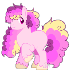 Size: 2132x2197 | Tagged: safe, artist:rainbows-skies, oc, oc only, earth pony, pony, earth pony oc, eye clipping through hair, high res, magical lesbian spawn, male, offspring, parent:rainbow dash, parent:sugar belle, raised hoof, simple background, smiling, solo, stallion, transparent background, unshorn fetlocks