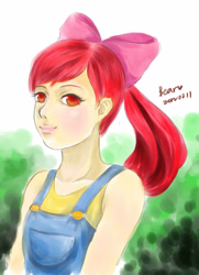 Size: 2068x2854 | Tagged: safe, artist:陸, apple bloom, human, g4, high res, humanized, solo