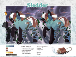 Size: 1280x964 | Tagged: safe, artist:paisleyperson, oc, oc only, oc:sledder, earth pony, pony, male, reference sheet, solo, stallion