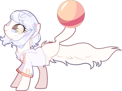 Size: 2945x2202 | Tagged: safe, artist:kurosawakuro, oc, oc only, earth pony, pony, ball, base used, female, high res, mare, simple background, solo, transparent background