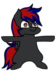 Size: 238x300 | Tagged: safe, oc, oc only, oc:shadow sky, pegasus, pony, bipedal, cute, folded wings, pegasus oc, simple background, solo, tiny, transparent background, wings