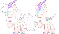 Size: 3800x2233 | Tagged: safe, artist:kurosawakuro, oc, oc only, kirin, bald, base used, high res, simple background, solo, transparent background