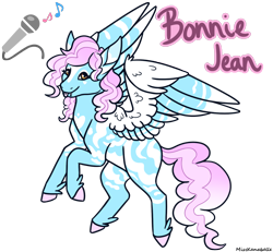 Size: 1950x1800 | Tagged: safe, artist:misskanabelle, oc, oc only, pegasus, pony, female, mare, microphone, pegasus oc, simple background, solo, transparent background, wings