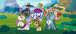 Size: 1666x768 | Tagged: safe, gameloft, idw, ahuizotl, chancellor puddinghead, clover the clever, commander hurricane, princess platinum, private pansy, queen parabola, smart cookie, alicorn, earth pony, pegasus, pony, unicorn, zebra, zebra alicorn, g4, my little pony: magic princess, female, founders of equestria, loading screen, male, mare, my little pony logo, stallion, text, video game