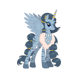 Size: 256x256 | Tagged: safe, gameloft, queen parabola, alicorn, pony, zebra, zebra alicorn, g4, my little pony: magic princess, official, female, icon, mare, simple background, solo, transparent background, video game