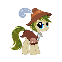 Size: 256x256 | Tagged: safe, gameloft, smart cookie, pony, g4, my little pony: magic princess, clothes, feather, female, hat, icon, mare, shirt, simple background, solo, transparent background, video game