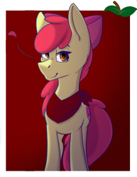 Size: 2975x3850 | Tagged: safe, artist:lula-moonarts, apple bloom, earth pony, pony, g4, female, filly, high res, looking at you, neckerchief, solo