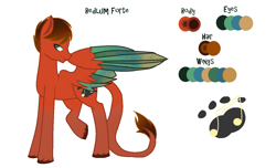 Size: 1314x800 | Tagged: safe, artist:aonairfaol, oc, oc only, pegasus, pony, leonine tail, looking back, male, solo, stallion, two toned wings, unshorn fetlocks, wings