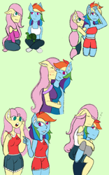 Size: 800x1280 | Tagged: safe, artist:mintymelody, fluttershy, rainbow dash, anthro, g4, female, lesbian, ship:flutterdash, shipping