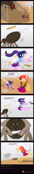 Size: 2096x10751 | Tagged: safe, artist:niban-destikim, sci-twi, sunset shimmer, twilight sparkle, human, spider, comic:the shrinking project, equestria girls, g4, barefoot, barefooting, bondage, cocoon, comic, comic strip, commission, feet, mummification, shrunken, soles, spider web