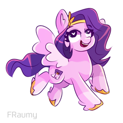 Size: 1280x1280 | Tagged: safe, artist:fraumflug, pipp petals, pegasus, pony, g5, my little pony: a new generation, ear fluff, eye clipping through hair, eyebrows, eyebrows visible through hair, eyelashes, female, heart eyes, looking up, mare, open mouth, open smile, signature, simple background, smiling, solo, spread wings, unshorn fetlocks, white background, wingding eyes, wings