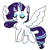 Size: 464x479 | Tagged: safe, artist:cutiesparke, derpibooru exclusive, rarity, alicorn, pony, g4, alicornified, blushing, chest fluff, eyes closed, female, flying, hoof heart, race swap, raricorn, signature, simple background, solo, sparkles, white background, wings