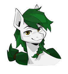 Size: 2271x2481 | Tagged: safe, artist:dar, oc, oc only, oc:meadow skip, earth pony, pony, fanfic:song of seven, braid, earth pony oc, golden eyes, green mane, high res, male, side ponytail, simple background, solo, stallion, tail, transparent background