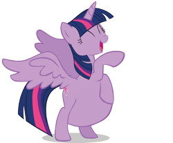 Size: 1090x901 | Tagged: safe, artist:dragonm97hd, artist:mlpfan3991, edit, vector edit, twilight sparkle, alicorn, pony, g4, gauntlet of fire, belly, big belly, bipedal, eyes closed, female, happy, open mouth, simple background, solo, stuffed belly, transparent background, twilight sparkle (alicorn), vector