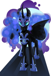 Size: 2000x2976 | Tagged: safe, artist:alabasterpeony, nightmare moon, alicorn, pony, g4, commission, commissioner:reversalmushroom, high res, simple background, transparent background