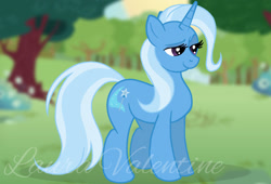 Size: 1641x1118 | Tagged: safe, artist:xxlauravalentinexx, trixie, pony, unicorn, g4, lidded eyes, smiling, solo