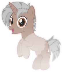 Size: 4000x4569 | Tagged: safe, artist:parclytaxel, oc, oc only, oc:ghastly stitches, ghost, ghost pony, pony, undead, unicorn, 2022 community collab, derpibooru community collaboration, .svg available, absurd resolution, barbed wire, clothes, full body, hooves, horn, male, open mouth, open smile, see-through, simple background, smiling, solo, stallion, stitches, tail, transparent background, transparent flesh, vector