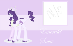 Size: 3081x1947 | Tagged: safe, artist:iheyyasyfox, oc, oc only, oc:emerald snow, dracony, hybrid, claws, fangs, female, horns, interspecies offspring, offspring, parent:rarity, parent:spike, parents:sparity, solo