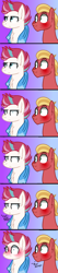 Size: 776x3680 | Tagged: safe, artist:princess-kitsune-tsu, sprout cloverleaf, zipp storm, earth pony, pegasus, pony, g5, my little pony: a new generation, best ship, blushing, cute, female, looking at each other, looking at someone, looking away, love, male, mare, ship:cloverstorm, shipping, simple background, stallion, straight, text