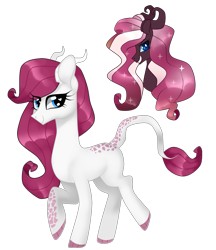 Size: 1655x1917 | Tagged: safe, artist:kaikururu, oc, oc only, earth pony, pony, bust, colored hooves, duo, earth pony oc, ethereal mane, eyelashes, raised hoof, starry mane